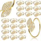 100 Pcs Napkin Rings Gold Table Decorations Durable Bling Leaf Shaped Napkins Rings Round Napkin Holders Buckles for Thanksgiving Day Christmas Dining Table Parties Everyday by Unknown