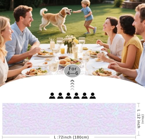 10 Packs 12 x 72 inches Iridescent Sequin Table Runner - Image 4