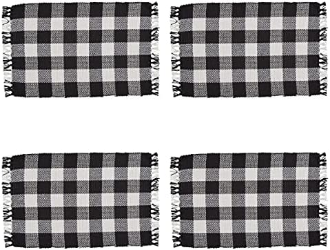 Park Designs Buffalo Check Placemat Set of 4, Black - Image 4