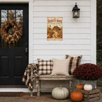 Decorative Tin Sign Vintage Metal Tin Sign Rustic Distressed Finish Harvest Roads Red Barn Windmill Pumpkin Farm Wall Decor for Farmhouse Entryway Porch 12×16 Inches with Metal Frame - Image 3