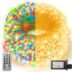 355FT 900LED Color Changing Christmas Lights, Extra Long Outdoor String Lights Waterproof, Timer & Memory, 8 Modes Dimmable Plug in Fairy for Outside Tree Wedding Patry White to Multicolor by JIXXULVU