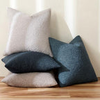 MIULEE 22x22 Decorative Euro Sham Boucle Couch Pillow Covers Navy Blue - Image 4