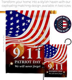 Remember 911 Flag Wood Dowel Set 25th Anniversary Patriot Day Wall Decor 2001-2026 Memorial Gifts Commemorative Memorabilia Home Poster Yard Decorations Garden Remembrance Tribute Tapestry - Image 4