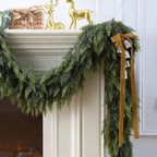 2 Pcs 9 Feet Christmas Cedar Garland - Thick & Lush Realistic Artificial Green Faux Cedar Pine Needles Garland for Christmas Winter Home Mantel Fireplace Holiday Party Decor - Image 5