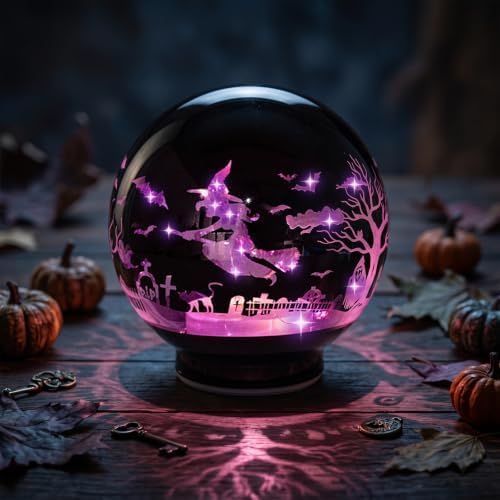 Halloween Decorations Rotating Lamp with Timer 360 Spooky Figurine Light by QRF