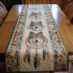 Quilted Table Runner, 3D Floral & Animals Design, Farmhouse Rustic Home Decor, for Dining Table Kitchen Holiday (A03,14x108 inches) by SodaMeow