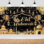 15x10ft Ramadan & Eid Mubarak Backdrop, Muslim Ramadan Decorations Banner, Home Muslim Eid Festival Party Supplies, Photo Booth Background by DONGBEI