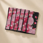 100% Cotton Printed Cloth Napkins Set of 6, 18x18 Inch Reusable Dinner Napkins, Soft Washable Floral Table Napkins for Dining, Parties & Hosting - Pink Circle - Image 4