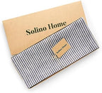 Solino Home 100% Pure Linen Table Runner, 14 x 90 in, Navy and White Stripe - Image 6