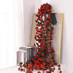 BLEUM CADE 12Pcs 16.4Ft Fake Flower Garland Artificial Rose Vines - Image 4