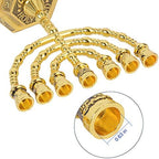 BRTAGG 12 Tribes of Israel Menorah, Jerusalem Temple 7 Branch Jewish Candle Holder (8 Inches, Gold) - Image 6