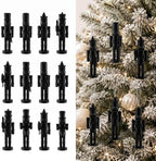 Amyhill 12 Pcs Black Christmas Nutcracker Ornaments, Wooden Vintage by Amyhill