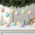 Gejoy 30 Pcs Frosted Pastel Christmas Decor 2.36'' Candy Balls Ornaments by Unknown