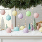Gejoy 30 Pcs Frosted Pastel Christmas Decor 2.36'' Candy Balls Ornaments by Unknown