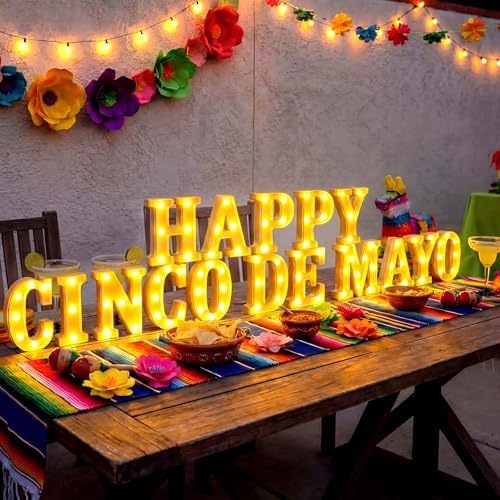 Honoson 16 Pcs Happy Cinco De Mayo Light Mexican Fiesta Party Decorations - Image 5