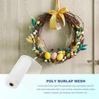 MECCANIXITY 3pcs 10 Inch Poly Burlap Mesh for Wreath, Decorative Mesh Fabric Ribbon 10 Yard for Fall Easter Christmas Flower Bow, White - Image 4