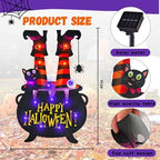 Halloween Lighted Garden Flag, Witch Feet Yard Decor, 28x40 In - Image 4