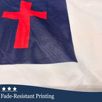 JRED 6 Pack Small Christian Flags on Stick, 12x18 Inch Handheld Christian Jesus Cross Stick Flag, with Retractable Stainless Steel Pole Safety Spear Top, for Easter, Thanksgiving - Image 5