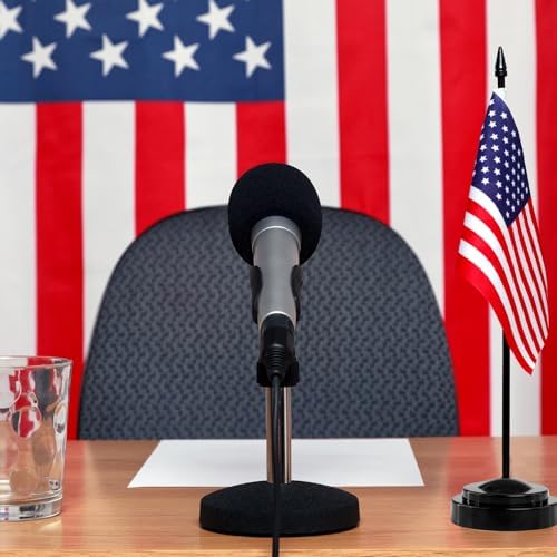 50 Pcs Black Miniature Flag Stand 0.24 Inches Hole Diamete Plastic Small Banner Stand Mini Flag Holder Base for Desk Garden Table Stick - Image 6