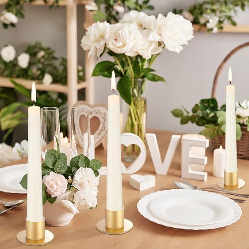 FoldTier 24 Pcs Golden Taper Candle Holders Bulk for 0.98 Inch Pillar - Image 4