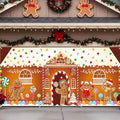 HunnmingRe 16 x 7ft Christmas Garage Door Cover, Gingerbread Man by HunnmingRe
