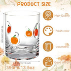 Skylety 2 Pcs Pumpkin Icon Juice Glasses Fall Halloween Drinking Cups - Image 2