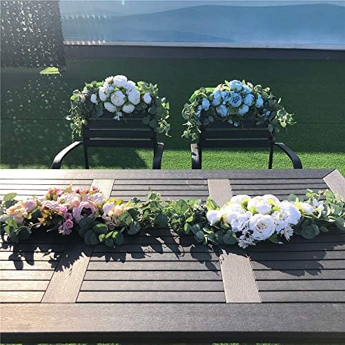 Wedding Arch Flowers 30 Inch Rustic Artificial Floral Swag Decor - Image 5