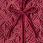 Balsam Hill Lancaster Quilted Christmas Tree Skirt - Reversible Tree Skirt with Metallic Gold Threading, Cardinal Red, 72" - Image 6