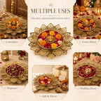 Urli Bowl for Diwali Decoration Perfect for Home Décor,Pooja,Festival(Leaf) - Image 4