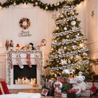 2 Pcs 6 ft Christmas Ball Ornament Garland, Mixed Silver - Image 6