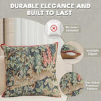 William Morris Two Hares In A Forest Tapestry Pillow Cover 14 x 14 in - Image 2