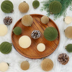 XmasExp 36PCS Velvet Christmas Ornaments Set Mixed Flocked Balls Ornaments Shatterproof Christmas Tree Decorations for Holiday,Party,Home（Mixed） - Image 4