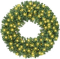 Casafield 60" Pre-Lit Fir Artificial Christmas Wreath Holiday Décor, 300 LED Lights, 1140 PVC Tips for Front Door, Window, or Mantel by Casafield