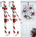 2-Pack Metal Candy Cane Christmas Wreath Hangers for Front Door by AddtoCart