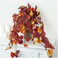 Factory Direct Craft Vibrant Grape Leaf Cascading Artificial Ivy Vine Bush Greenery - Indoor/Outdoor Tuscany Vineyard Winery Hanging Grape Leaves Plant for Home Porch or Patio Decor (39" L) by FactoryDirectCraft