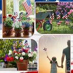 Pickmesh 6 Pcs 12" H 4th July Patriotic Outdoor Decor Metal Star Yard Sign - Image 6