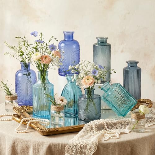 30 Pcs Blue Bud Vases Set,Baby Shower Decorations, Wedding Table Decor - Image 7