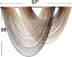 Macrame Wall Hanging Dip Dyed Large Boho Brown Fiber Wall Art 57"W*39"L - Image 5