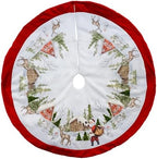 Kurt Adler Velvet Beaded Embroidered Tree Skirt - Image 2