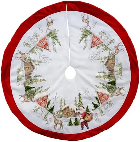 Kurt Adler Velvet Beaded Embroidered Tree Skirt - Image 2