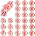 24 Pcs Flower Napkin Rings Daisy Flower Handcraft Floral Napkin Holder Rings for Wedding, Holiday Banquet, Luncheons, Birthday Party Dining Table Decor by Unknown