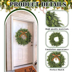 26 Inch Artificial Cedar Wreath Christmas Wreath for Front Door - Image 3
