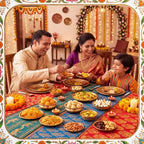 Gilprop 4 Pcs Diwali Table Runner 13x72 Inch Indian Table Cloth Decoration - Image 5