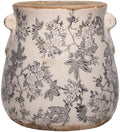 Rustic Farmhouse Ceramic Flower Pots, Vintage Antique Crock Planter & Vase by XiaanJiaju