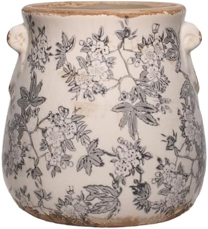 Rustic Farmhouse Ceramic Flower Pots, Vintage Antique Crock Planter & Vase by XiaanJiaju