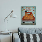 Stupell Industries Happy Fall Y'all Autumn Harvest Red Truck, Design by Beth Albert Canvas Wall Art, 24 x 30, Blue - Image 3