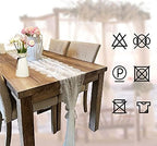 10 Pcs White Lace Table Runner 14 x 120 Inch Embroidered Boho Table Runner for Wedding Party Bridal Shower Decorations Vintage Rustic Table Runners - Image 3
