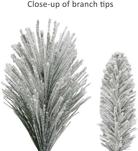 24 in Flocked Berkshire Spruce Wreath, 56 Tips, Pine Cones - Image 5