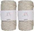 Makromecity Sparkle 2 Skeins of Polypropylene Macrame Cord 3mm x 131 Yards (394 feet) Premium Polyester Macrame Cord for Macrame Art & Crafts for Wall Hangings, Bags, Underplate, Rug by Makromecity