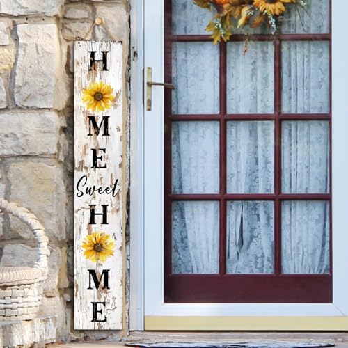 Welcome Porch Sign, Wooden, 47.2", Outdoor Front Door, Spring Summer - Image 5